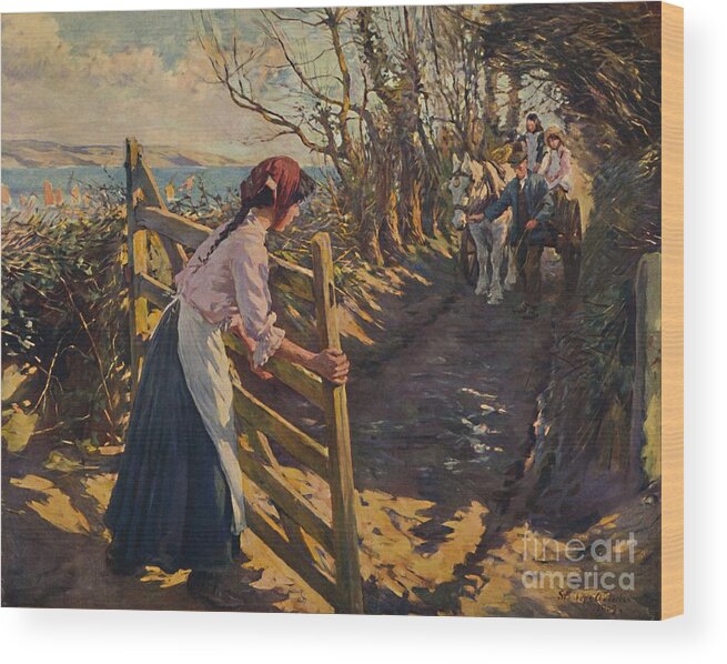 People Wood Print featuring the drawing February Sunshine by Print Collector