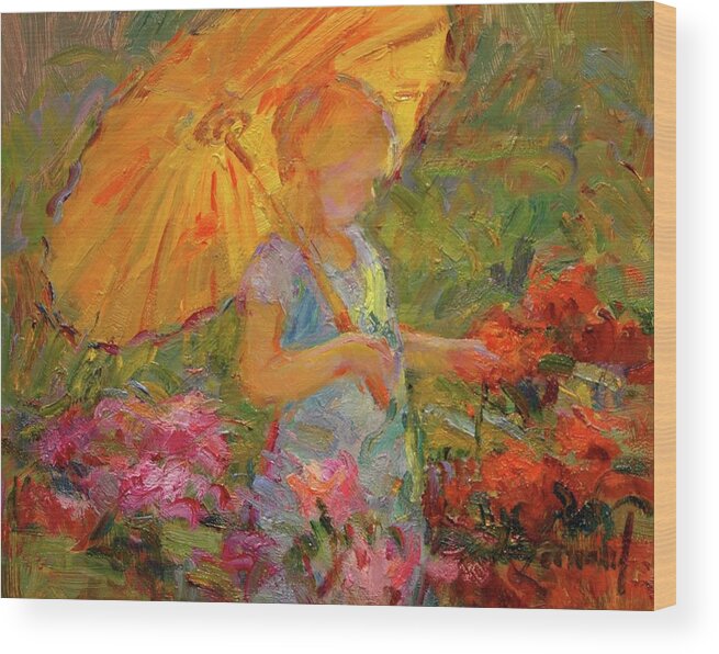 #impressionistartist Wood Print featuring the painting Garden Magic by Diane Leonard