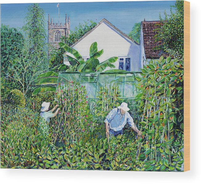 Acrylic Wood Print featuring the painting Gardeners World by Seeables Visual Arts