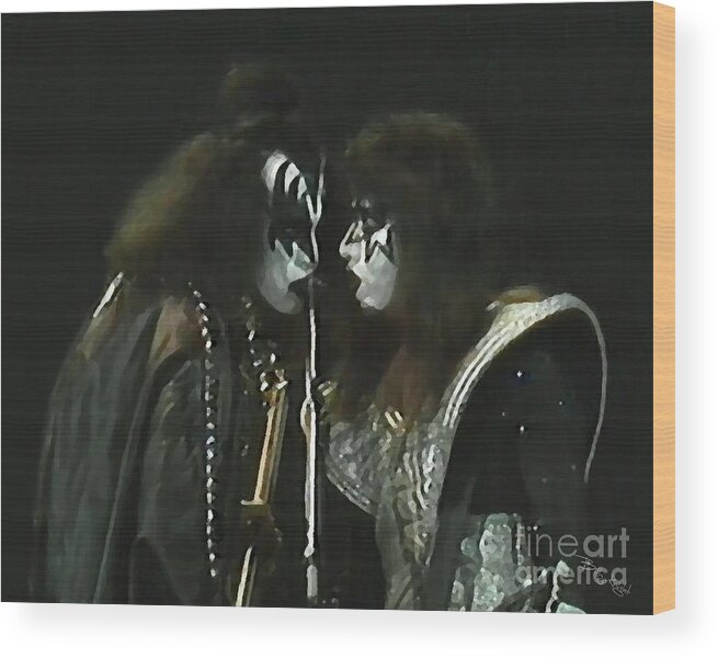 Gene Simmons Wood Print featuring the photograph Gene And Ace by Billy Knight