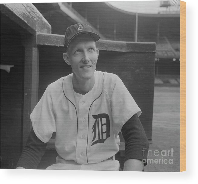 People Wood Print featuring the photograph George Zuverink In Detroit Tiger by Bettmann