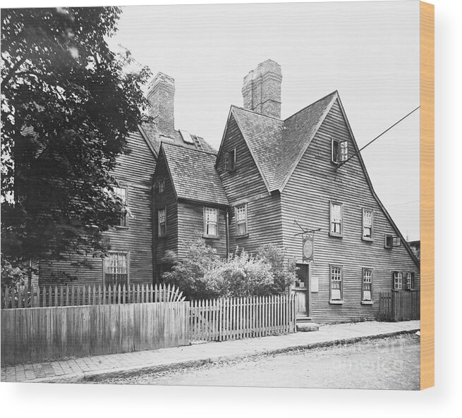 Salem Wood Print featuring the photograph House That Was Subject Of Hawthorne by Bettmann