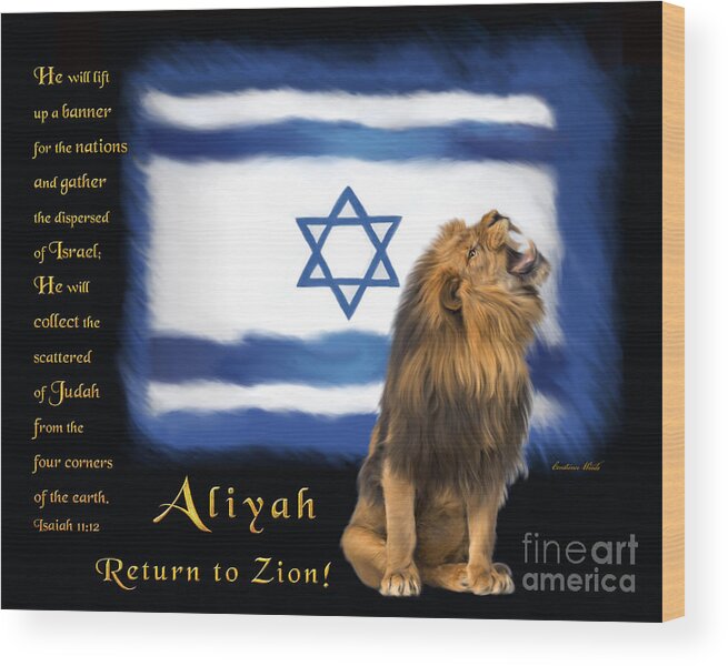 Justice Wood Print featuring the digital art Judah Regathers Israel by Constance Woods