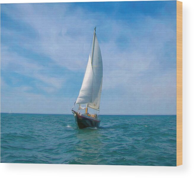 Yacht Wood Print featuring the photograph Keshali by Susan Hope Finley