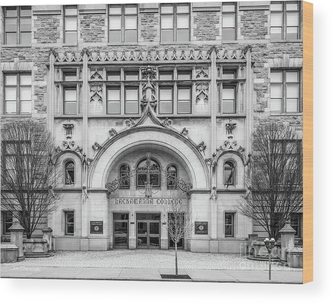 Lackawanna College Wood Print featuring the photograph Lackawanna College Angeli Hall by University Icons