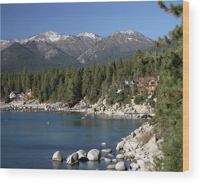 European Alps Wood Print featuring the photograph Lake Tahoe by Iceninephoto