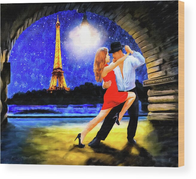 Paris Wood Print featuring the mixed media Last Tango In Paris by Mark Tisdale