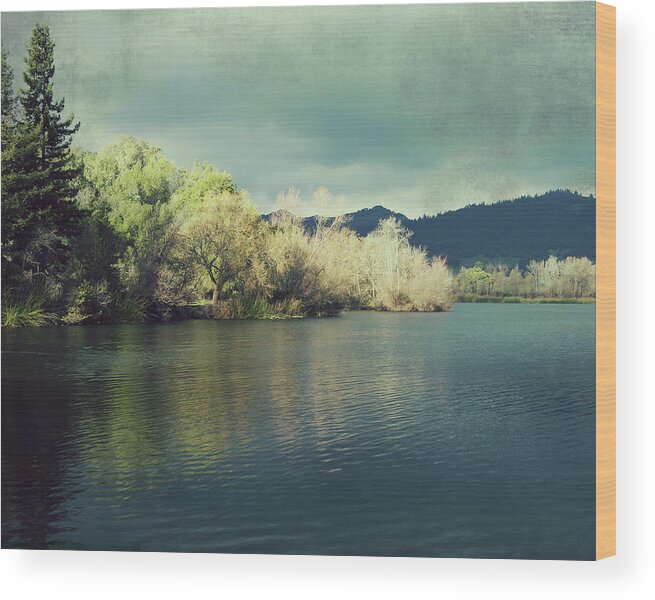 Lake Wood Print featuring the photograph Light on the Lake by Lupen Grainne