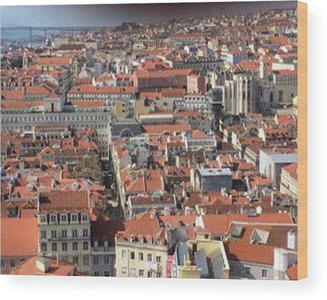 Cityscape Wood Print featuring the photograph Lisbon by Susan Grunin