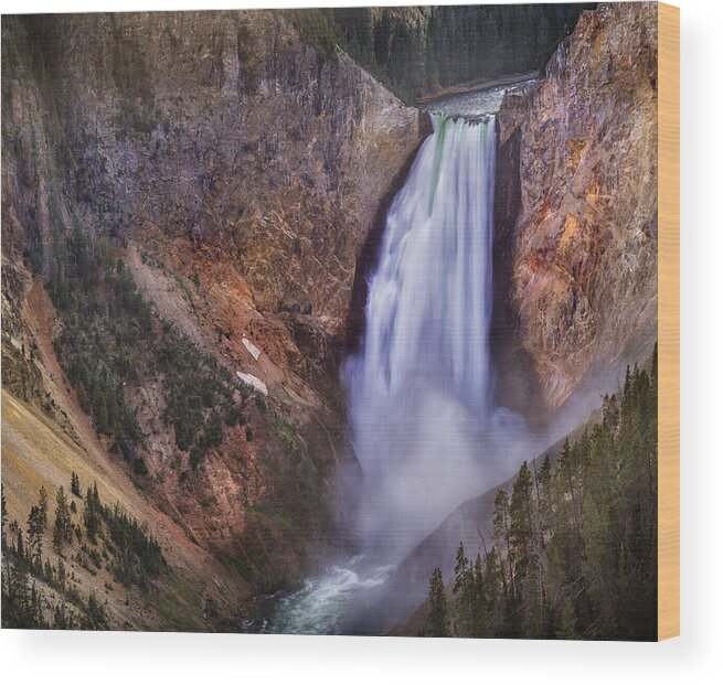 Yellowstone Wood Print featuring the photograph Lower Falls Grand Canyon by Ignacio Palacios