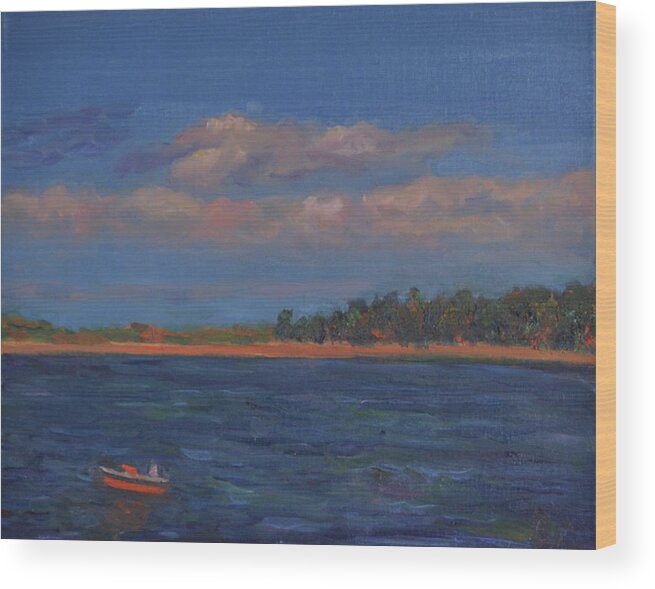 Mayo Beach Wood Print featuring the painting Mayo Beach by Beth Riso