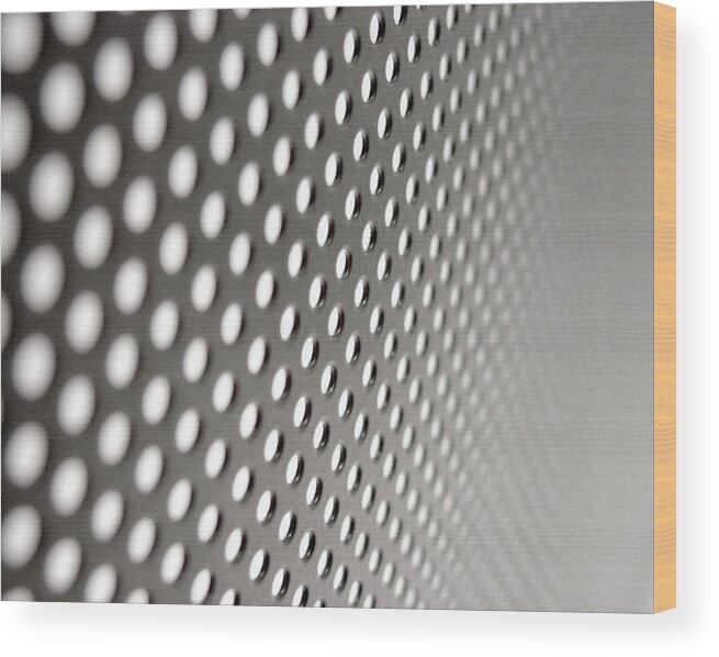 Curve Wood Print featuring the photograph Metal Grid by Kemie