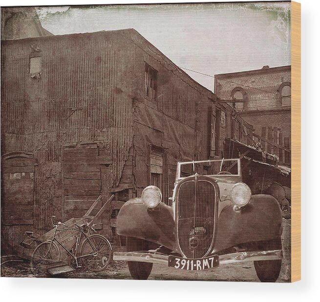Ghetto Wood Print featuring the photograph New 1936 Citroen Old Neighborhood by Pheasant Run Gallery