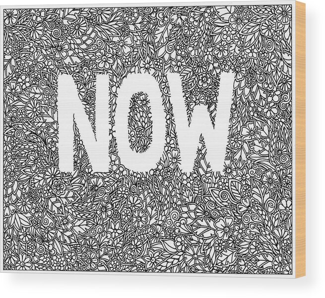 Now Doodles Wood Print featuring the digital art Now Doodles by Nicky Kumar