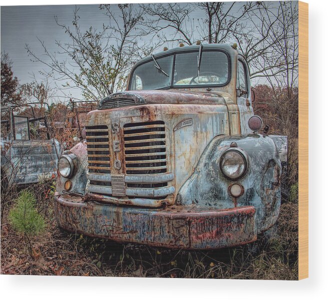 Reo Gold Comet Wood Print featuring the photograph Old REO Gold Comet by Kristia Adams