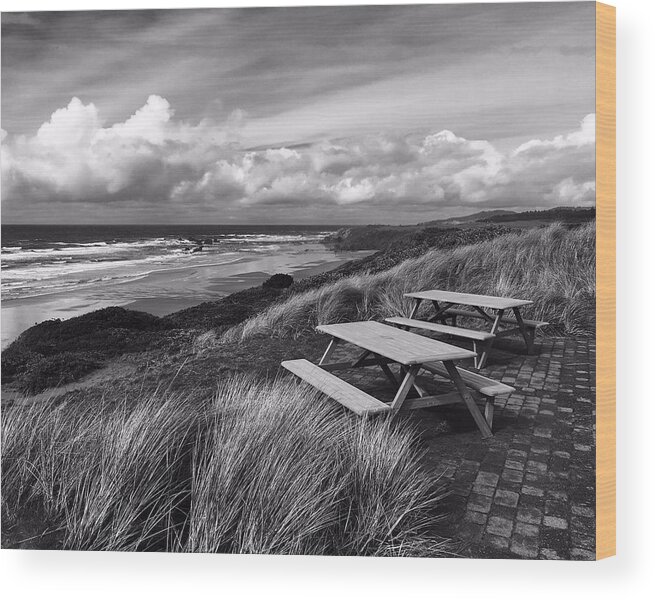 Oregon Wood Print featuring the photograph Bandon Dunes by Jerry Abbott