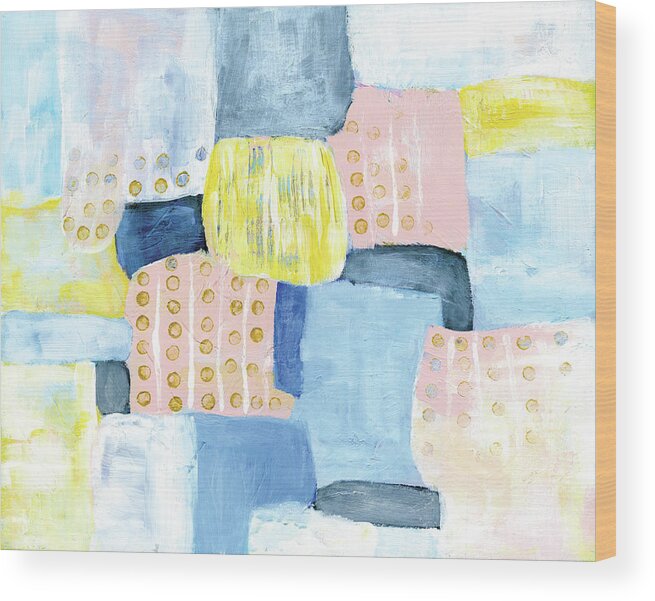 Patchwork Wood Print featuring the painting Patchwork by Summer Tali Hilty