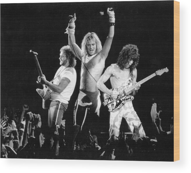 Music Wood Print featuring the photograph Photo Of Van Halen by Larry Hulst