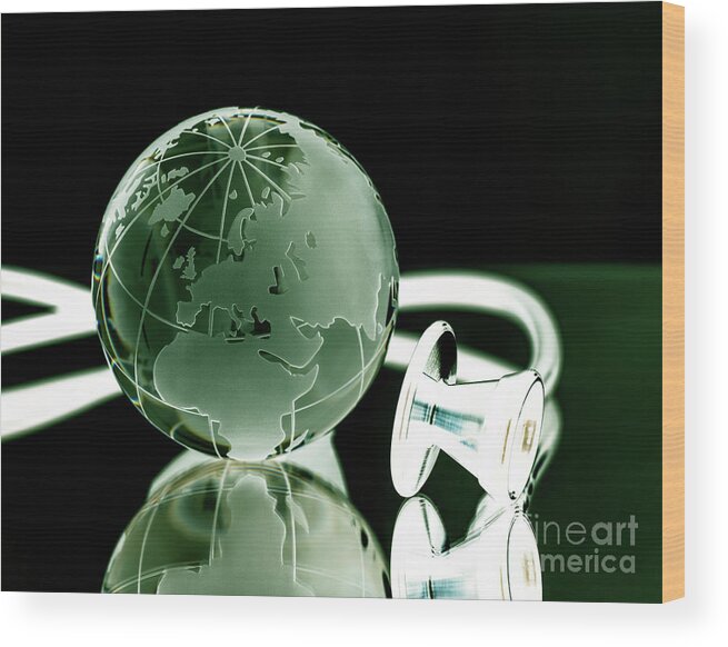Globe Wood Print featuring the photograph Planetary Health by Tek Image/science Photo Library