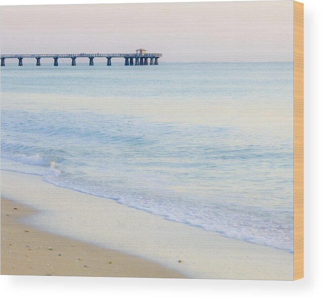 Scenics Wood Print featuring the photograph Pompano Beach, Florida by David Madison