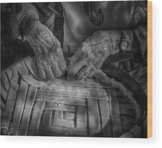 Hands Wood Print featuring the photograph Practiced Hands by Harriet Feagin