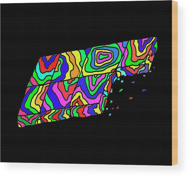 Psychedelic Chocolate Wood Print featuring the painting Psychedelic Chocolate by Wolf Heart Illustrations