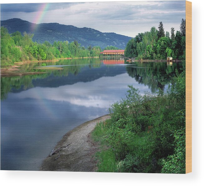 Idaho Scenics Wood Print featuring the photograph Sandpoint Idaho by Leland D Howard