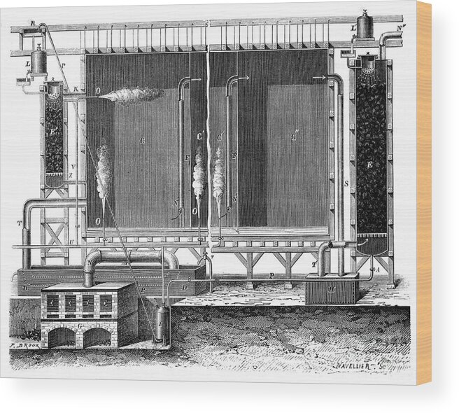 Engraving Wood Print featuring the drawing Sectional View Of Gay-lussacs Lead by Print Collector