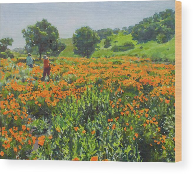Diablo Wood Print featuring the painting Shell Ridge Spring No. 2 by Kerima Swain