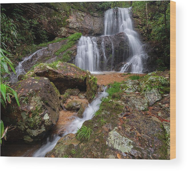 Waterfall Wood Print featuring the photograph Shu Nu Waterfall 8x10 Horizontal by William Dickman