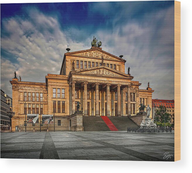 Endre Wood Print featuring the photograph The Eastern Berlin Opera House by Endre Balogh