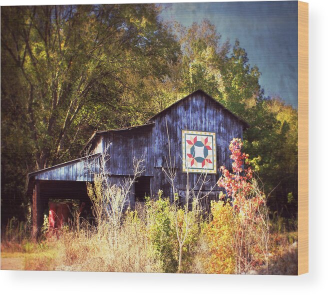 Barn Wood Print featuring the photograph The Fall Quilt by Julie Hamilton
