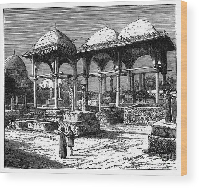 Mamluk Wood Print featuring the drawing The Tomb Of The Mamelukes, C1890 by Print Collector