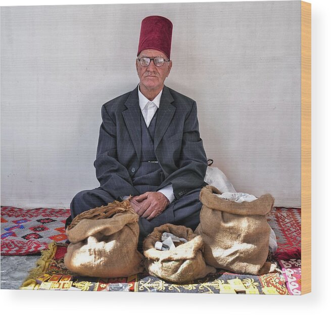 Man Wood Print featuring the photograph Tobacco Seller by Bashar Alsofey