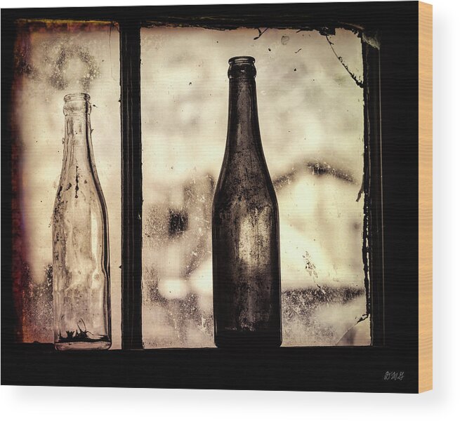 Antique Wood Print featuring the photograph Two Bottles by David Gordon