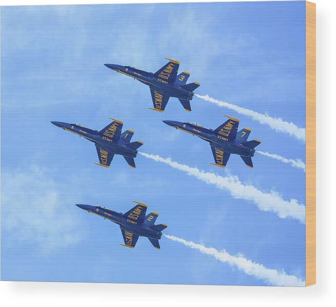 United States Navy Blue Angels Wood Print featuring the photograph United States Navy Blue Angels by Dale Kincaid
