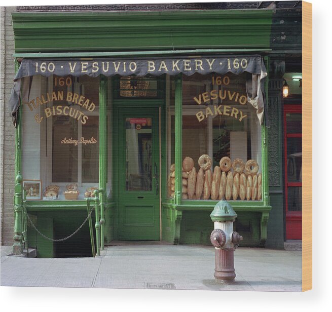 Vesuvio Wood Print featuring the photograph Vesuvio Bakery by Michael Gerbino