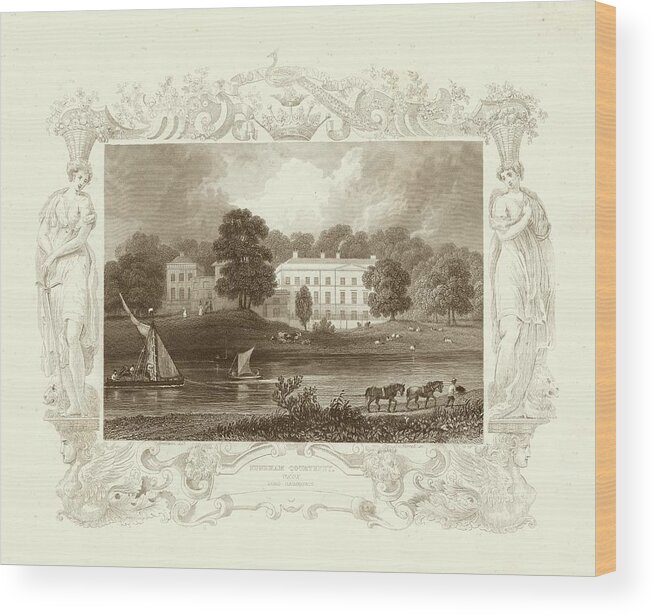 Architecture Wood Print featuring the painting Views Of England I by Tombleson
