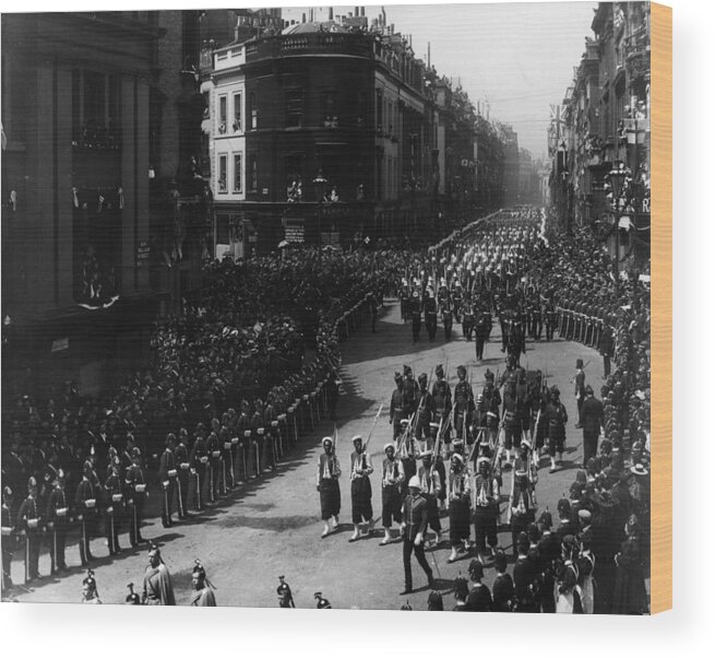 Marching Wood Print featuring the photograph West India Procession by London Stereoscopic Company