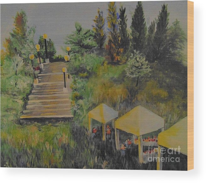 Westminster Wood Print featuring the painting Westy Fest by Saundra Johnson