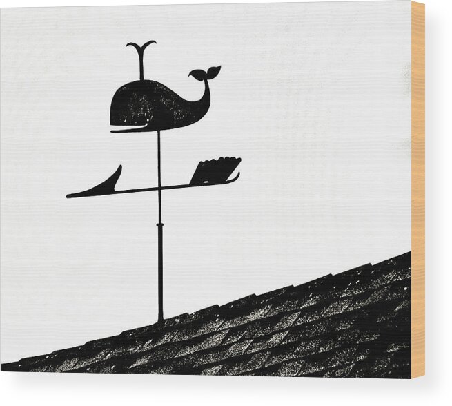 Wind Vanes Wood Print featuring the photograph Whale Vane by Arthur Bohlmann