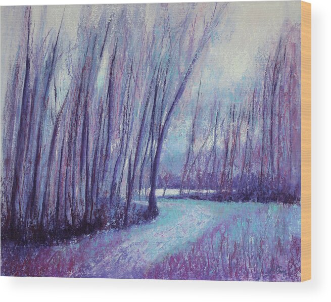 Impressionism Wood Print featuring the painting Whispering Woods by Lisa Crisman