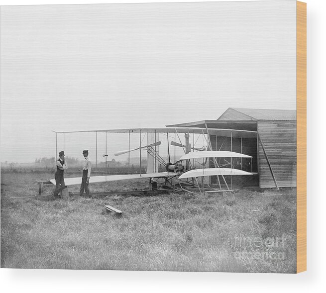 1900s Wood Print featuring the photograph Wright Flyer II by Library Of Congress/science Photo Library