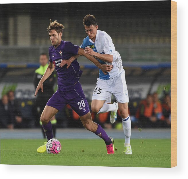 People Wood Print featuring the photograph AC Chievo Verona v ACF Fiorentina - Serie A #1 by Pier Marco Tacca