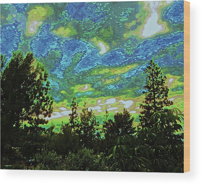 Sky Wood Print featuring the photograph Artful Sky #1 by Andrew Lawrence