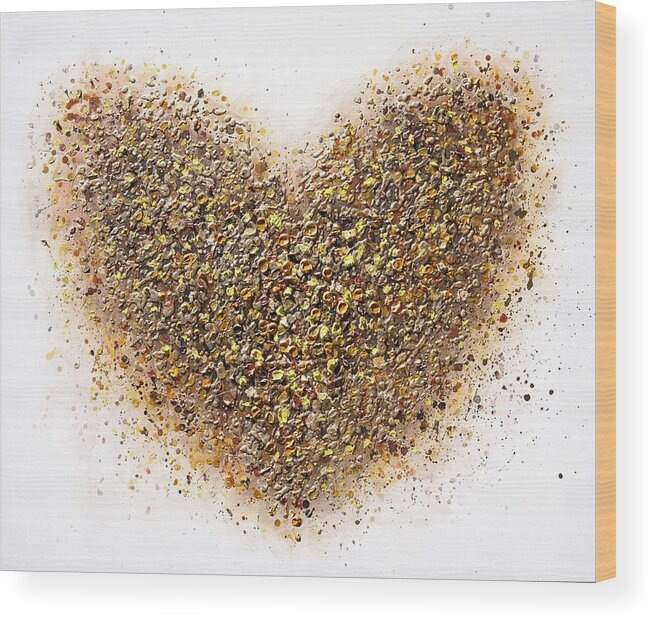 Heart Wood Print featuring the painting Heart of Gold by Amanda Dagg