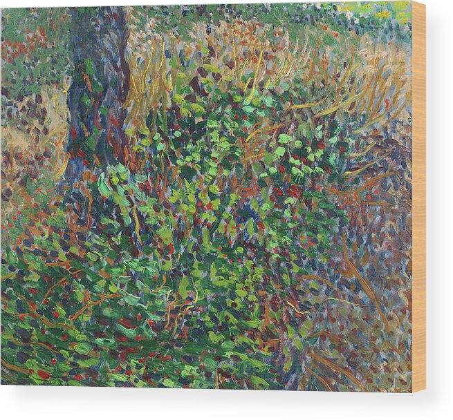 European Wood Print featuring the painting Undergrowth #12 by Vincent van Gogh