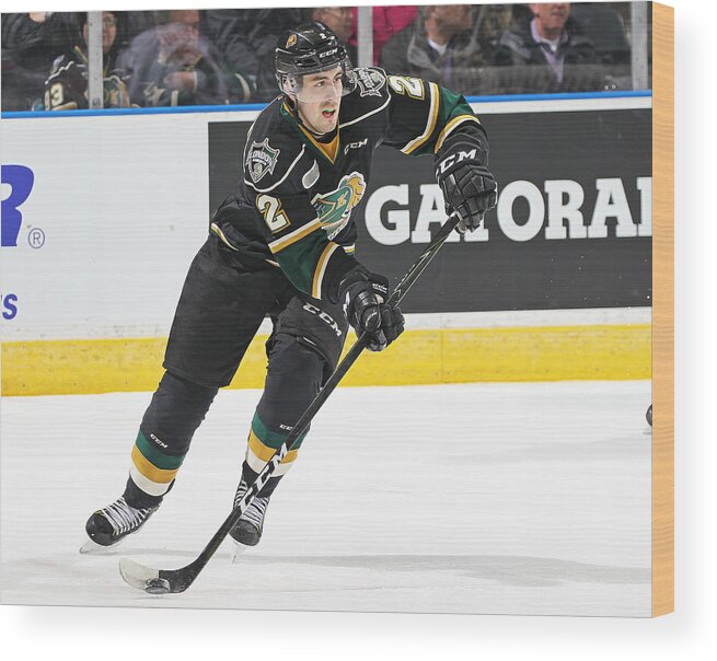 London Wood Print featuring the photograph Guelph Storm v London Knights #161 by Claus Andersen