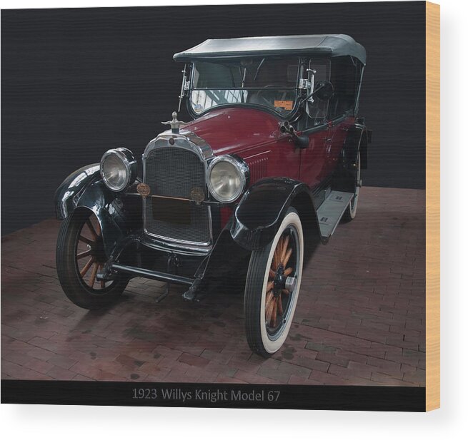 Antique Cars Wood Print featuring the photograph 1923 Willys Knight Model 67 Touring Car by Flees Photos