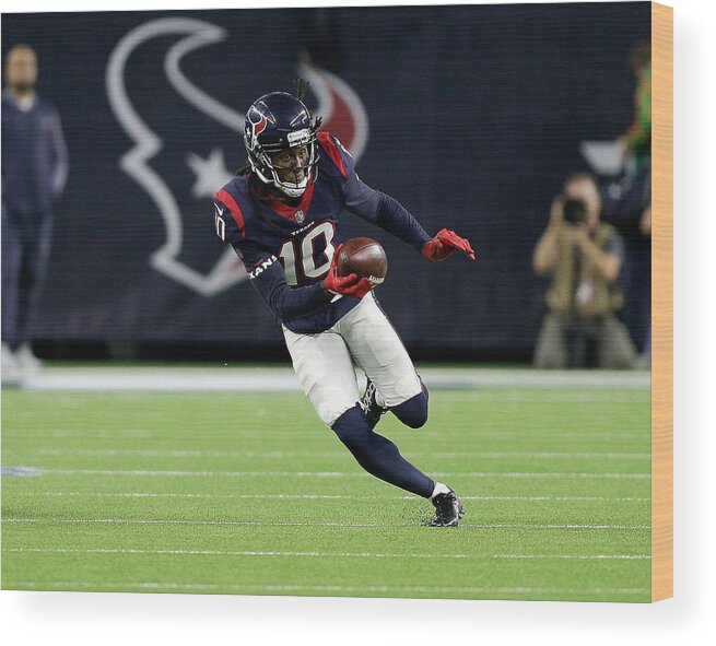 Deandre Hopkins Wood Print featuring the photograph Pittsburgh Steelers v Houston Texans #3 by Bob Levey